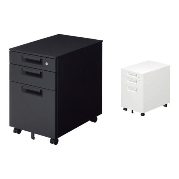 PLUS リード サイドキャビネット 3段 幅396×奥行577×高さ603mm LE-046SC-...