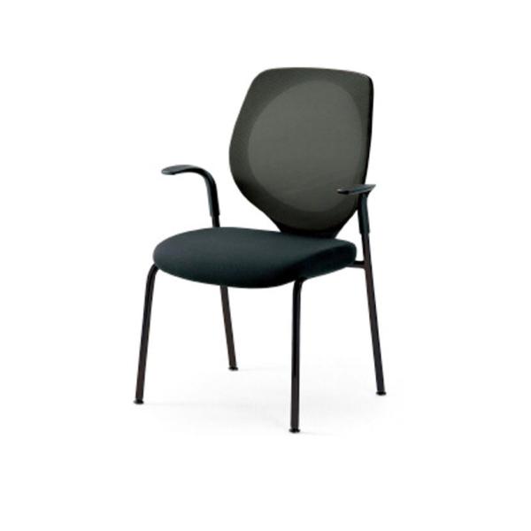 PLUS ジロフレックス 353 ミーティング 4本脚タイプ 肘付 ブラック塗装 MB-353700...