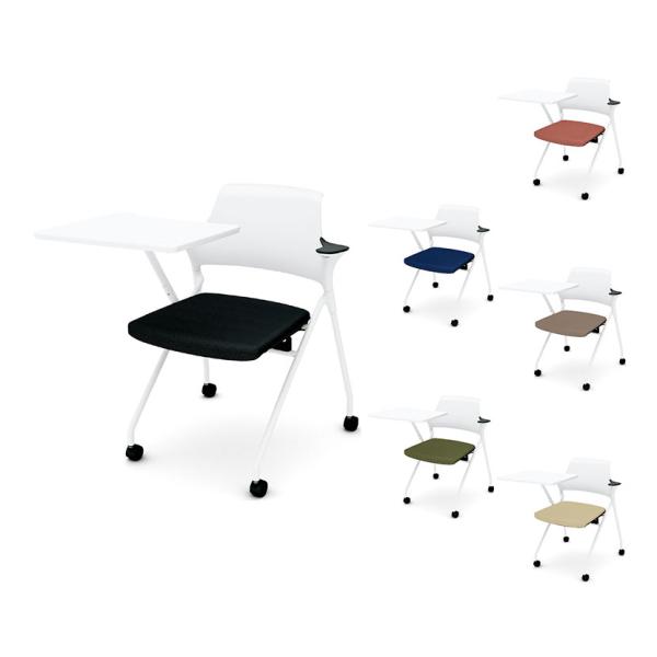 MB-NM51S NEWMAL ミーティングチェア 会議用チェア メモ台付タイプ ナイロンキャスター...