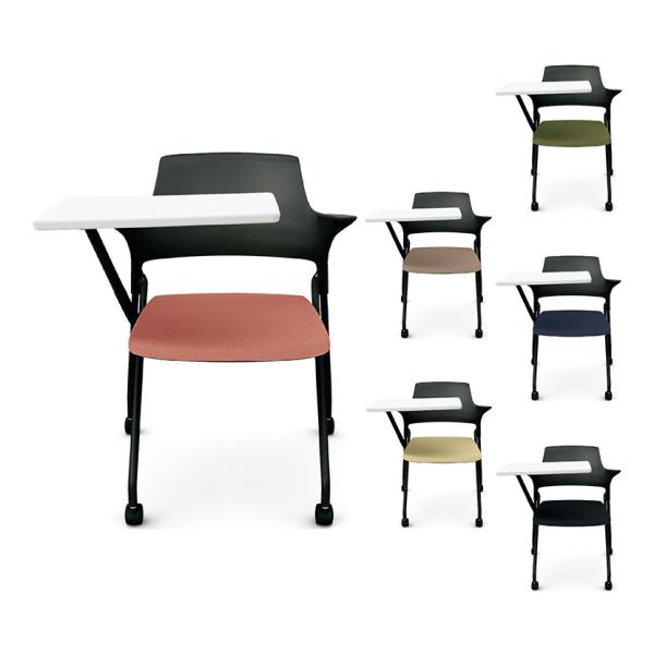 MB-NM61S NEWMAL ミーティングチェア 会議用チェア メモ台付タイプ ナイロンキャスター...