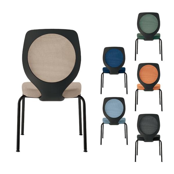 ミーティングチェア ジロフレックス 353 会議椅子 4本脚グライダータイプ 肘なし ブラック塗装 ...