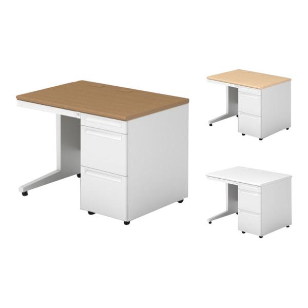 PLUS ユーエスツー 片袖机(A-3段袖) D700標準収納タイプ 幅1000×奥行700×高さ7...