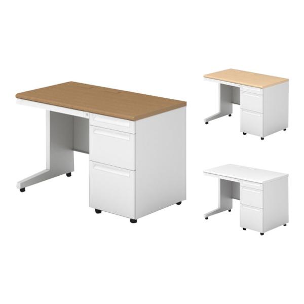 PLUS ユーエスツー 片袖机(D-3段袖) D600標準収納タイプ 幅1100×奥行600×高さ7...