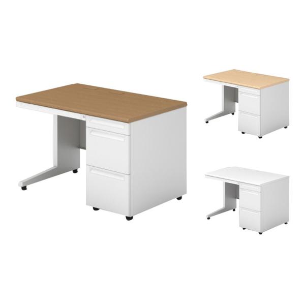 PLUS ユーエスツー 片袖机(A-3段袖) D700標準収納タイプ 幅1100×奥行700×高さ7...