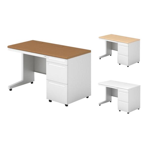 PLUS ユーエスツー 片袖机(A-3段袖) D600標準収納タイプ 幅1200×奥行600×高さ7...