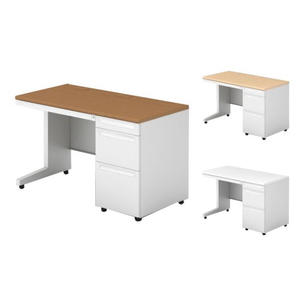 PLUS ユーエスツー 片袖机(D-3段袖) D600標準収納タイプ 幅1200×奥行600×高さ7...