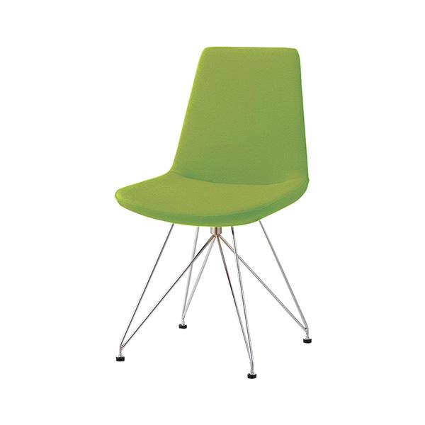 QUON(クオン) ネスタ PVC(プレザント) ミーティングチェア ラウンジチェア クロームメッキ...