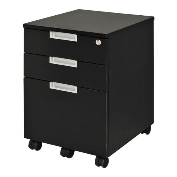 スチール脚デスク インサイドワゴン ブラック 幅428×奥行490×高さ610mm