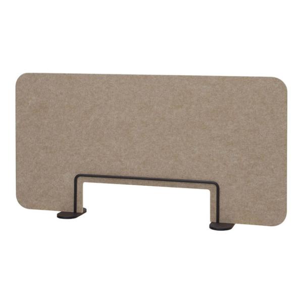 フェルトデスクトップパネル ベージュ×ブラック R型 置き式 幅950×奥行140×高さ500mm