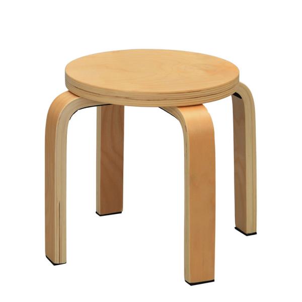 木製丸椅子ロー ナチュラル幅360×奥行360×高さ300mm