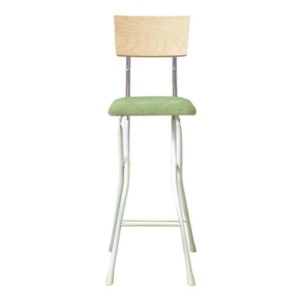 2脚セット アッシュウッドチェアハイ 幅370×奥行460×高さ935mm 折りたたみパイプ椅子 国...