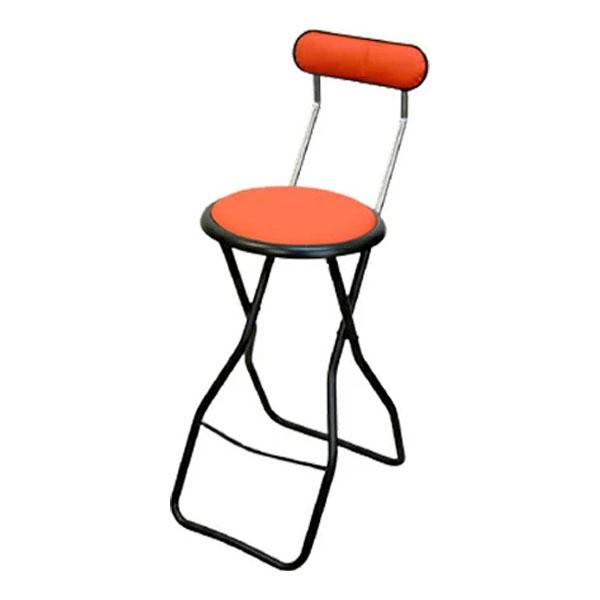 まとめ買い キャプテンチェアハイ ブラックフレーム 4脚セット 折りたたみ可能(スライドリング方式)...