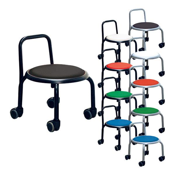 背付ローキャスターチェアー ボン 高耐荷重(100kg)強じん脚キャスターチェアー 低座位作業用チェ...