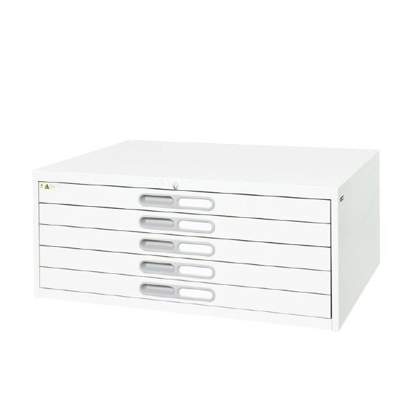 マップケース(ホワイト) A1サイズ 5段 A1-5W