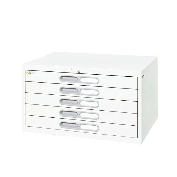 マップケース(ホワイト) A2サイズ 5段 A2-5W