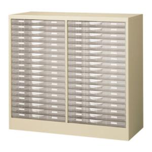 A3判書類整理ケース 床置型 スチール製 (プラスチック引出し) SE-A3G-P218S レターケ...