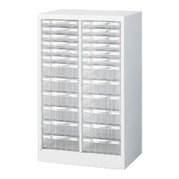 A4判書類整理ケース 2列浅型6段・深型6段 ホワイト 幅527×奥行400×高さ880mm A4W...