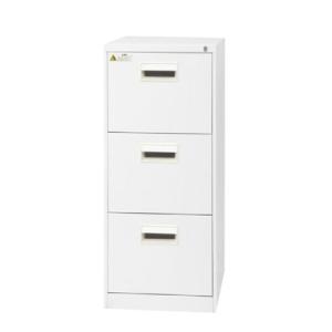 ファイリングキャビネット 3段 幅456×奥行620×高さ1066mm B4-3CW B4ファイル対...