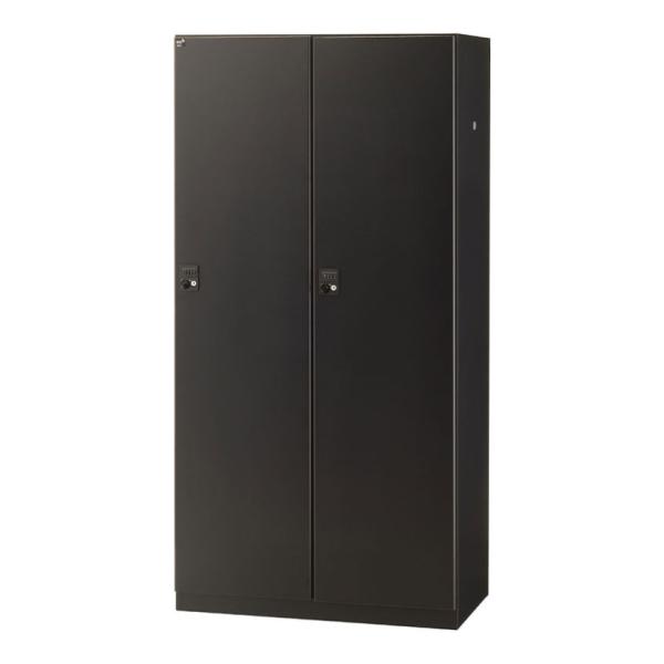 抗菌加工 2人用ブラックロッカー(ダイヤル錠) 幅900×奥行515×高さ1800mm BKL-2W...
