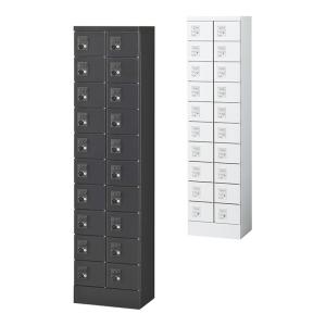 貴重品ロッカー 鍵付き ダイヤル錠 20人用 2列10段 小物入れ