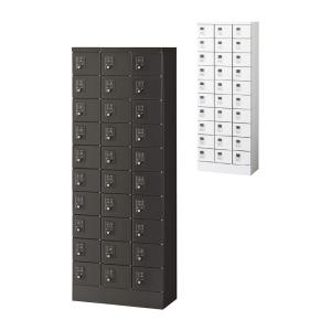 貴重品ロッカー 鍵付き ダイヤル錠 30人用 3列10段小物入れロッカー