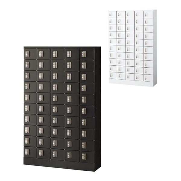 貴重品ロッカー 鍵付き 50人用 5列10段 小物入れロッカー キャビネット スチールロッカー セキ...