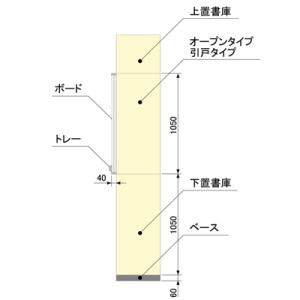クウォール専用 書庫取付型スライドホワイトボー...の詳細画像4