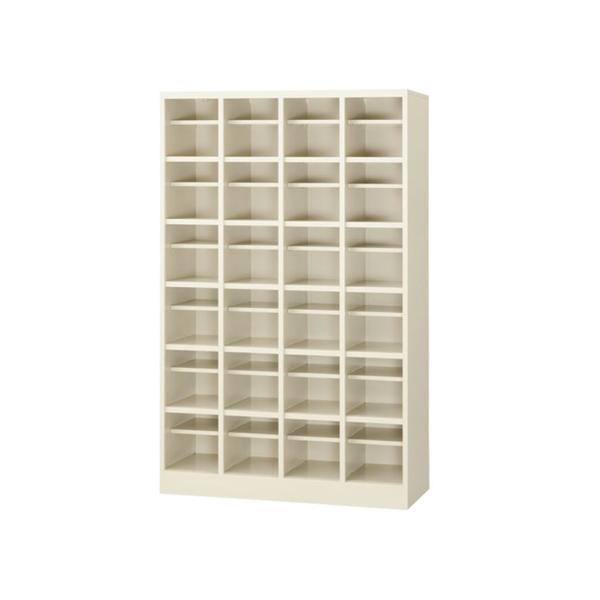 スチール製 シューズボックス・靴箱・下駄箱 4列6段24人用(オープンタイプ/中棚付)SBG-24