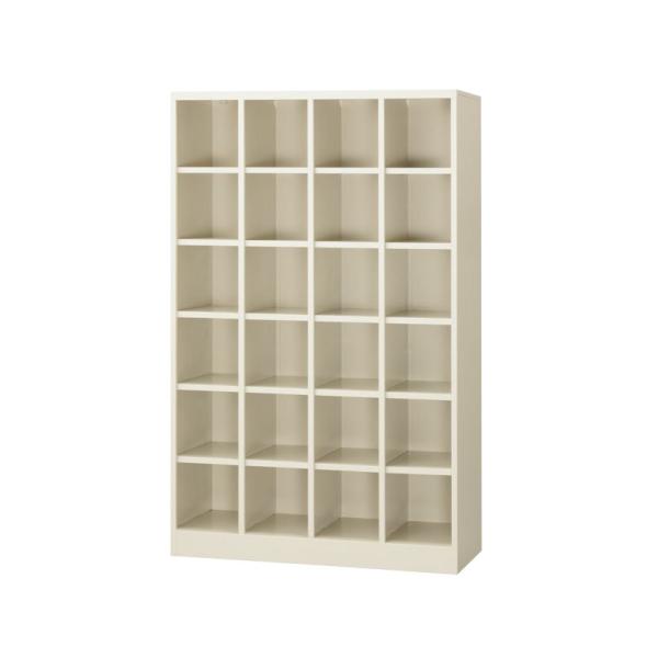 スチール製 シューズボックス・靴箱・下駄箱 4列6段24人用(オープンタイプ)SBG-24N