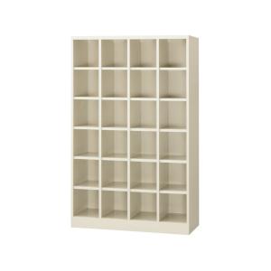 【無垢材】4段ラック◇本棚◆下駄箱◇ スチール製 シューズボックス・靴箱・下駄箱 4列6段24人用(オープン