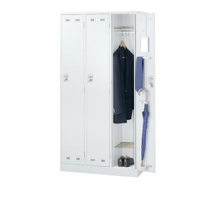 3人用 スチールロッカー 収納 職場 オフィス ホワイト