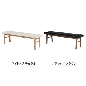 2人掛け ダイニングベンチ 合皮 PVCレザー...の詳細画像1