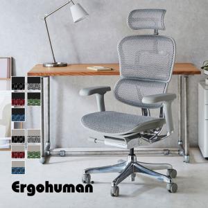 ブラック-レッド:6月上旬入荷 エルゴヒューマン プロ2 Ergohuman PRO2 ハイタイプ メッシュチェア オフィスチェア 在宅ワーク 椅子 ヘッドレスト付き EHP2-HAM