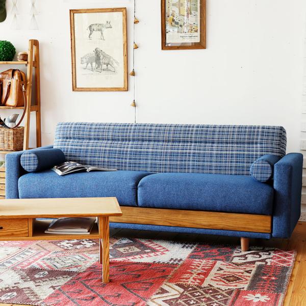 3人掛け ハーシー ソファ 収納付き ソファベッド リビング 幅1910×奥行795×高さ745mm