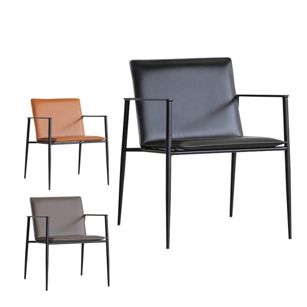 ハーネス ラウンジチェア ダイニングチェア ボンデッドファイバー リサイクルレザー 座ウレタン CR...