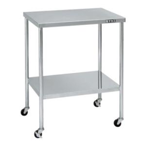 サカエ ステンレスCSワゴン SUS304 ナイロンウレタン車 棚板2段 耐荷重25kg/段 幅60...