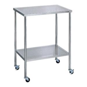 サカエ ステンレスCSワゴン パンチング仕様 ゴム車 SUS304 棚板2段 耐荷重25kg/段 幅...