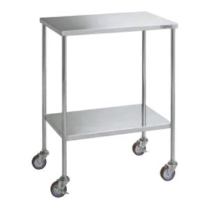 サカエ ステンレスCSワゴン SUS304 ナイロンウレタン車 棚板2段 耐荷重40kg/段 幅60...