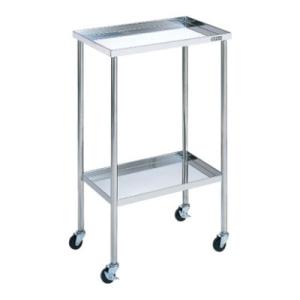 サカエ ステンレスCSワゴン SUS304 ゴム車 棚板2段 耐荷重25kg/段 幅485×奥行31...