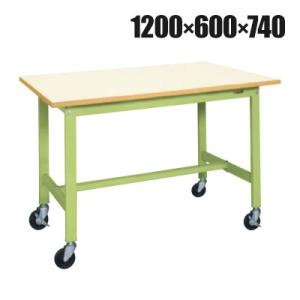 抗菌加工 サカエ 軽量作業台KSタイプ 移動式・直進安定金具無し KS-126PURIG 幅1200...