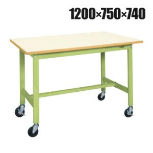 抗菌加工 サカエ 軽量作業台KSタイプ 移動式・直進安定金具無し KS-127PURIG 幅1200...