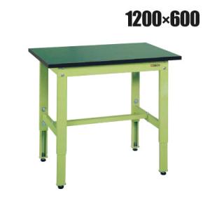 抗菌加工 サカエ 軽量高さ調整作業台TKK6タイプ 改正RoHS10物質対応 TKK6-126FE ...