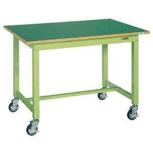サカエ 中量作業台KTタイプ 移動式 幅1200×奥行750×高さ825mm KT-493FENB