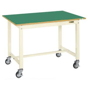 サカエ 中量作業台KTタイプ 移動式 幅1200×奥行600×高さ825mm KT-483FENBI