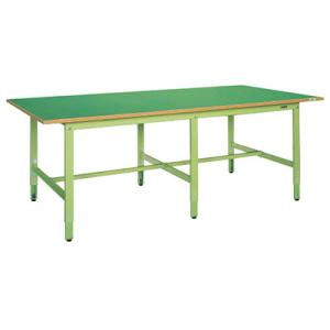 サカエ 大型高さ調整作業台 軽量TKKタイプ 幅2400×奥行1200×高さ740〜940mm TK...