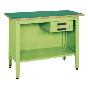 サカエ 一人用作業台 高さ調整タイプ 幅900×奥行600×高さ800〜1000mm TCP-096...