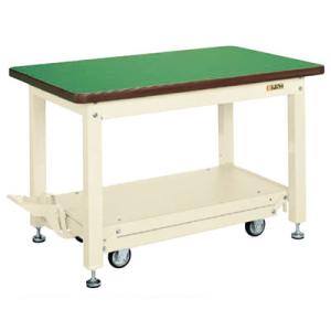 サカエ 重量作業台KWCタイプ ペダル昇降移動式 幅1800×奥行800×高さ740mm KWCF-...