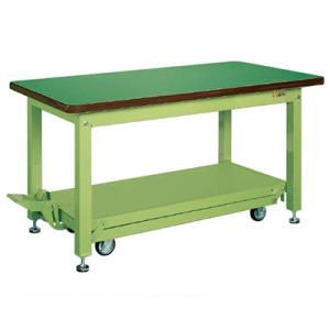 サカエ 重量作業台KWCタイプ ペダル昇降移動式 幅1200×奥行800×高さ740mm KWCF-...