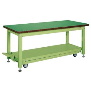 サカエ 重量作業台KWCタイプ ペダル昇降移動式 幅1800×奥行800×高さ740mm KWCF-...