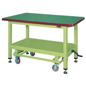 サカエ 超重量作業台KWCタイプ ハンドル昇降移動式 幅1200×奥行800×高さ740mm KWC...